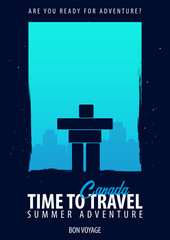Canada, America. Time to Travel. Journey, trip, vacation. Your adventure. Bon Voyage.