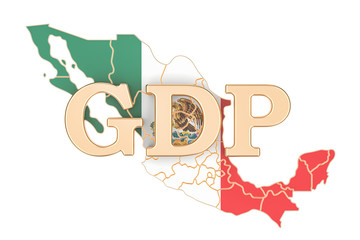 gross domestic product GDP of Mexico concept, 3D rendering