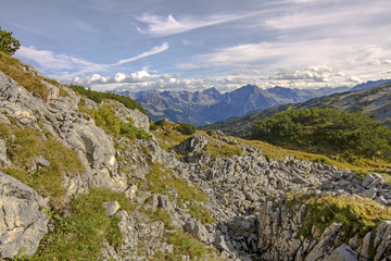 Fototapeta na wymiar Ifen - Gottesacker - Gottesackerplateau - Riezlern - Walsertal - Allgäu - Alpen