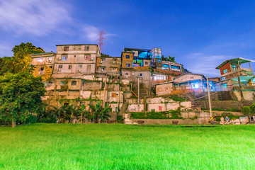 Fototapeta premium Night view of Treasure hill