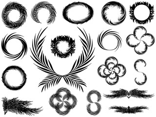 Set of elements for logo design © pavelav