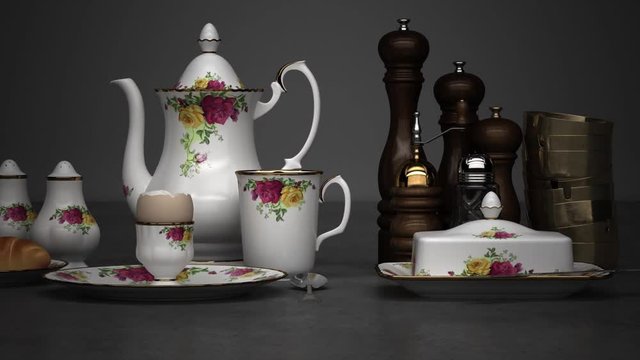 Cena degli orrori per Halloween, Illustrazione 3d