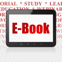 Fototapeta premium Learning concept: Tablet Computer with E-Book on display