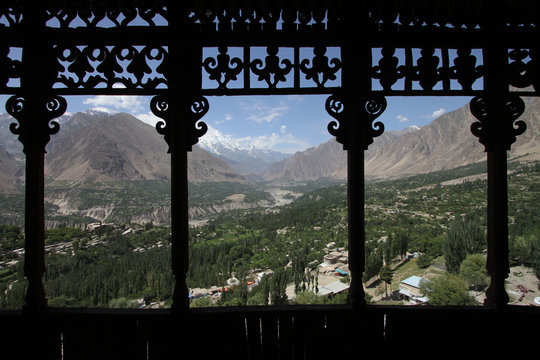 View of Karimabad from the Baltit fort in Hunza