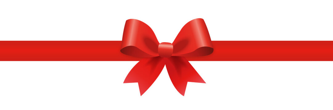 Gift Decoration Red Ribbon - Stock Vector