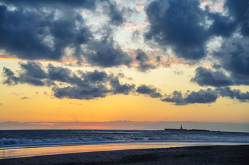 Sonnenuntergang costa de la luz bei cadiz