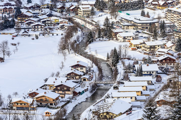 View of the austrian spa and ski resort Bad Gasteinl, Austria