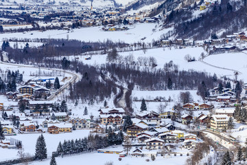 Fototapeta na wymiar View of the austrian spa and ski resort Bad Gasteinl, Austria