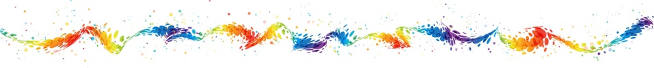 Splash seamless colorful wavy line