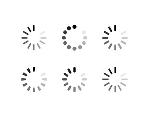 Vector loading application and interface icon collection