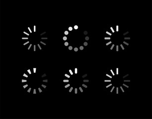 Vector loading application and interface icon collection