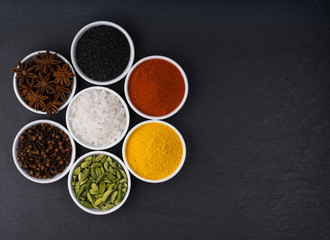 A variety of Asian spices