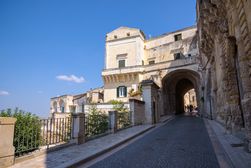 Obraz premium Via Duomo street in Matera