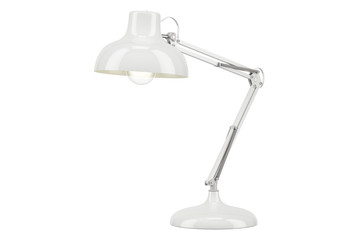 White Desk Lamp, 3D rendering