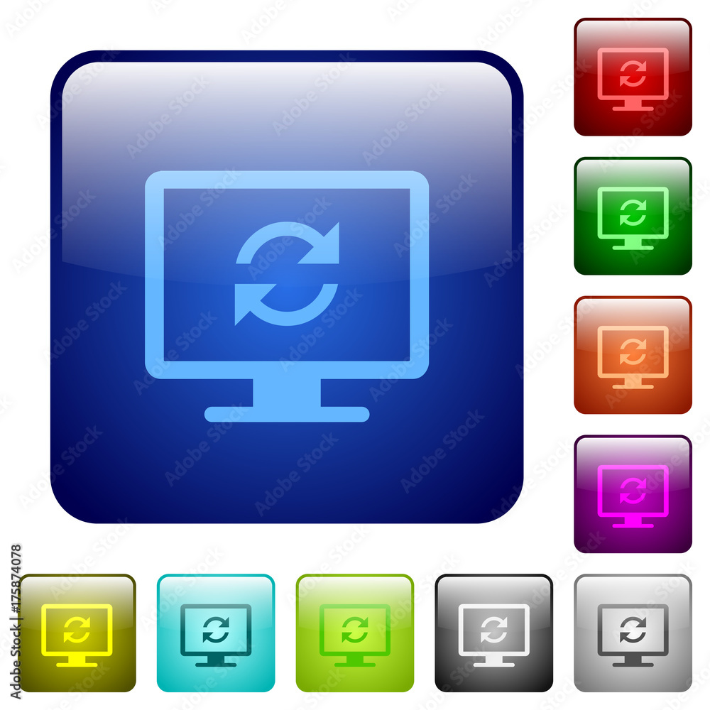Poster refresh screen color square buttons