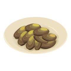 Mussels icon, isometric 3d style