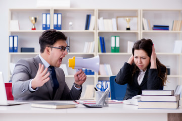 Office conflict between man and woman