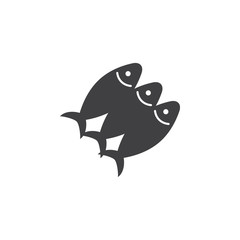 Fish icon vector isolated