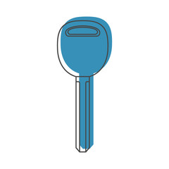 Car key icon, doodle style