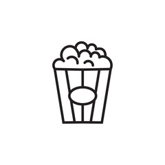 Popcorn line icon.