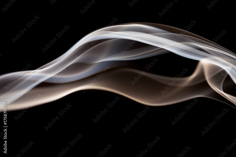 Wall mural abstract composition with smoke shapes