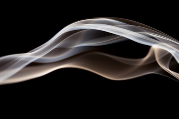 Abstract composition with smoke shapes
