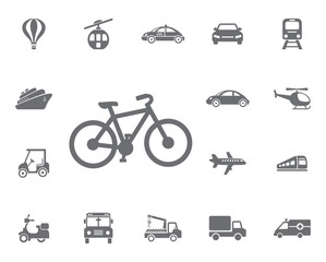 Bicycle. Bike icon vector. Simple Set of Transport Vector Line Icons.