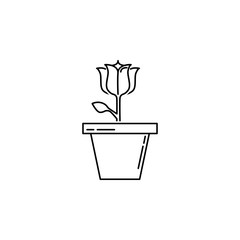 Flower in pot icon