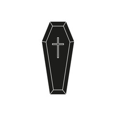 Coffin illustration. Vector. Isolated.