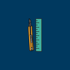 Vector of stationery doodle style