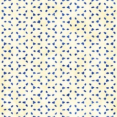 Native batik seamless watercolor artistic boho style colorful square pattern.