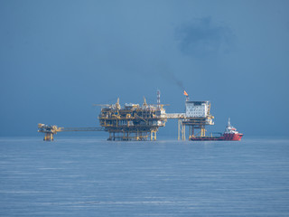 Central Processing Platform (CPP) in the middle of ocean
