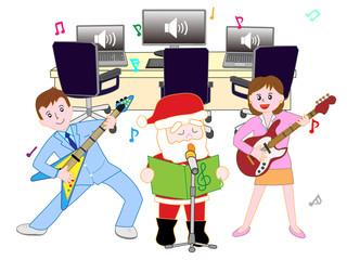 ビジネスマンのクリスマスコンサート