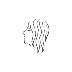beauty hair girl vector illustration