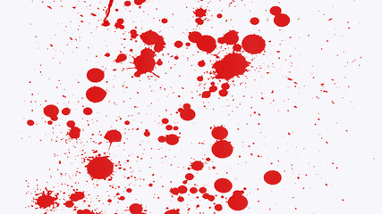 Blood on the white background