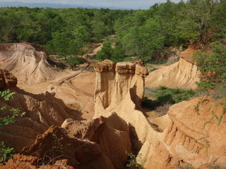 The mystery land in Pae Muang Pee Forest Park, Thailand