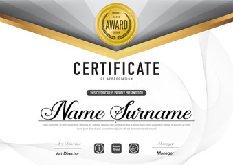 Fototapeta premium Certificate template luxury and diploma style,vector illustration.