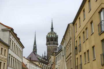 View of the Cathedral of All Saints in Lutherstadt Wittenberg