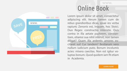 Online Book Conceptual Banner