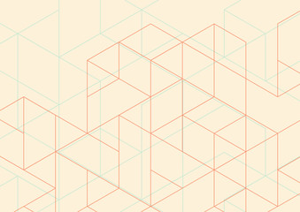 Abstract background, line triangle hexagon structure pattern.