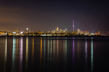 Fototapeta na wymiar Toronto Night City Skyline