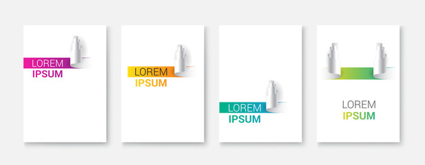 Set Vector business brochure, flyer template.