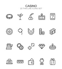 Casino icon set