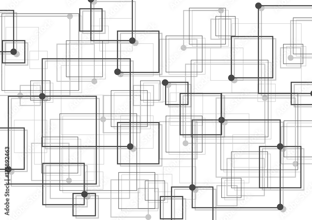Aufkleber abstract line and dot background with geometric pattern. vector illustration