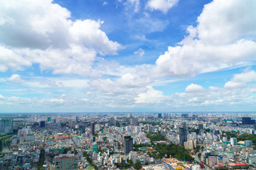 Fototapeta na wymiar Ho Chi Minh city | Saigon from the top view in Bitexco