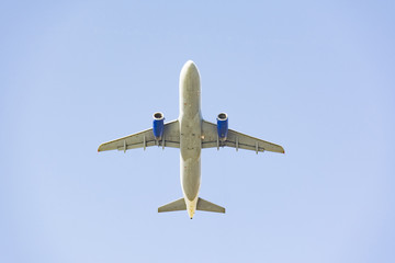 passenger airplane taking off composition photography