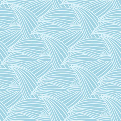 Fototapeta na wymiar Seamless blue and white pattern with wallpaper ornaments