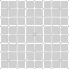 Black geometric ornament on white background. Seamless pattern