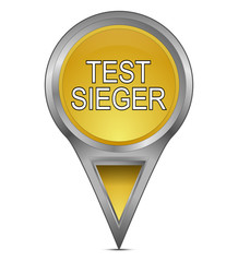 Map pointer with Test Winner - in german - illustration