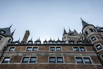 Canada Quebec City Sunset Chateau Frontenac most famous tourist attraction UNESCO World Heritage Site